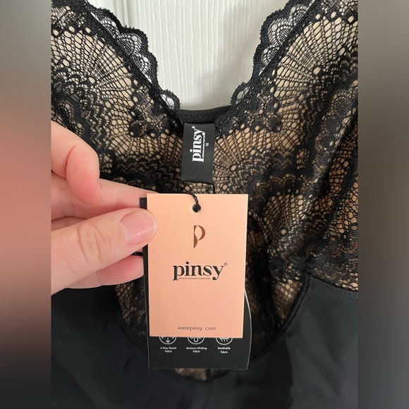 Pinsy Sculpting Lace Shapewear Bodysuit | Black, 1X | New with Tags - Picture 8 of 8